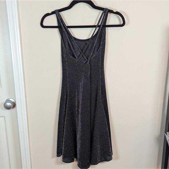Black Sparkly Glitter Dance Dress - Picture 1 of 8